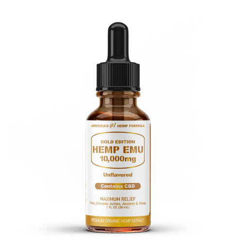 Gold Edition 10,000mg CBD Tincture, 30 ML - HEMP EMU™