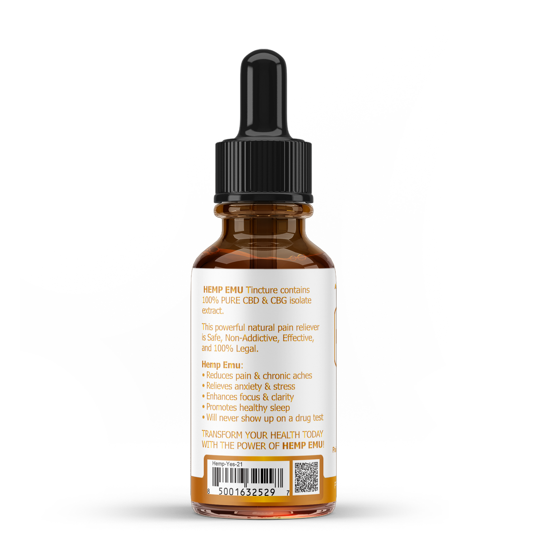 Gold Edition CBD + CBG 10,000mg Tincture, 30 ML Hemp Emu Gold Edition CBD + CBG 10,000mg Tincture, 30 ML Hemp Emu