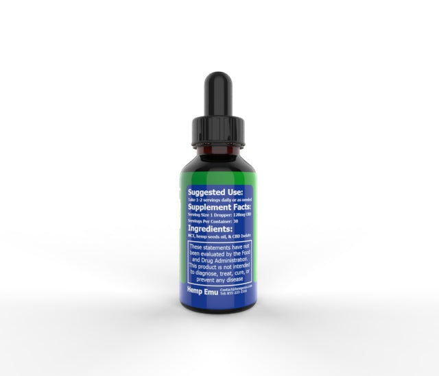 Maximum Strength 3600mg CBD Oil Tincture, 30 ML – Hemp Emu™